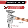 1/2" FIP x 3/8" OD Compr. Angle Stop Valve, 1/4 Turn (Lead Free)