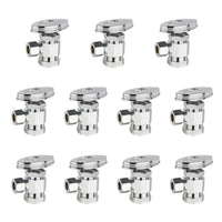 10 Pcs 1/2" FIP x 3/8" OD Compr. Angle Stop Valve, Multi Turn (Lead Free) Plumbingsell