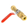 10 Pcs 1/2" Push Fit Slip Ball Valve, Red (Lead Free)