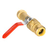 3/4" Push Fit Slip Ball Valves, RED (Lead Free)