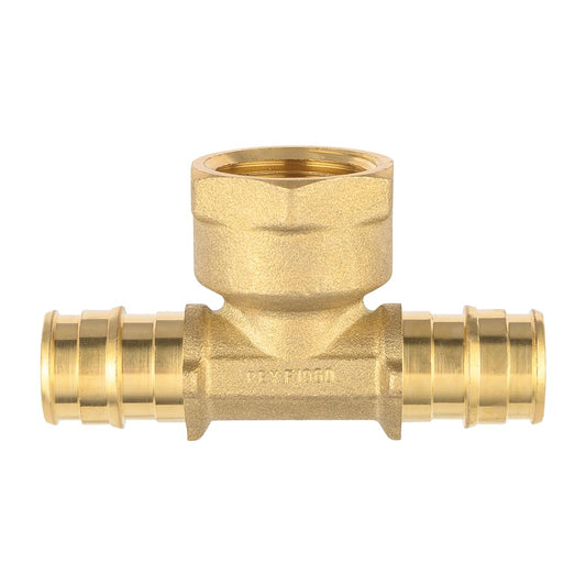 PEX A Expansion 1/2" PEX x 1/2" PEX x 1/2" Female Threaded F1906 Tee (Lead Free) Plumbingsell