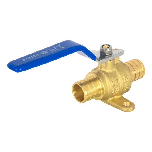 3/4" PEX Crimp Drop Ear Ball Valve, Blue (Lead Free) Plumbingsell
