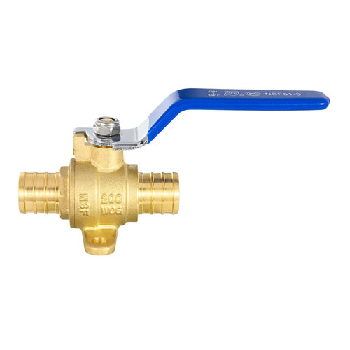 3/4" PEX Crimp Drop Ear Ball Valve, Blue (Lead Free) Plumbingsell