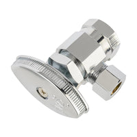 1/2" FIP x 3/8" OD Compr. Angle Stop Valve, Multi Turn (Lead Free)