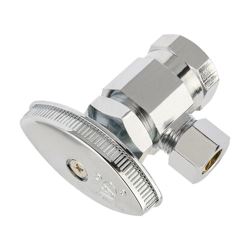 10 Pcs 1/2" FIP x 3/8" OD Compr. Angle Stop Valve, Multi Turn (Lead Free) Plumbingsell