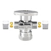1/2" FIP x 3/8" OD Compr. x 3/8" OD Compr. Dual Angle Stop Valve, 1/4 Turn (Lead Free)