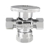 1/2" FIP x 3/8" OD Compr. x 3/8" OD Compr. Dual Angle Stop Valve, 1/4 Turn (Lead Free)