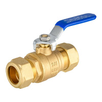 3/4" Compression Ball Valve, Blue (Lead Free)