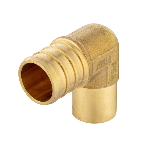 PEX-B Crimp 3/4" PEX x 1/2" Male Copper Sweat Elbow (Lead Free) Plumbingsell