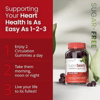 humanN SuperBeets Circulation Gummies – 60 Count (Pack of 2) | Heart-Healthy Energy with Grape Seed Extract & Beet Root Powder