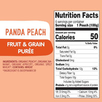 Organic Panda Peach Fruit & Grain Purée