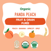 Organic Panda Peach Fruit & Grain Purée