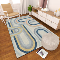 Premium Hand-Tufted Rug Made of 100% Wool  - Pastel Loops - 5x8 Feet
