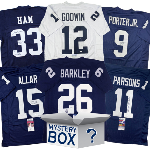 Autographed/Signed Penn State University College Football Jersey Mystery Box with PSA JSA or Beckett COA