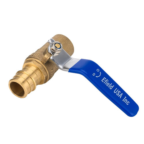 10 Pcs 3/4" PEX Expansion x 3/4" Sweat Ball Valve, Blue (Lead Free)