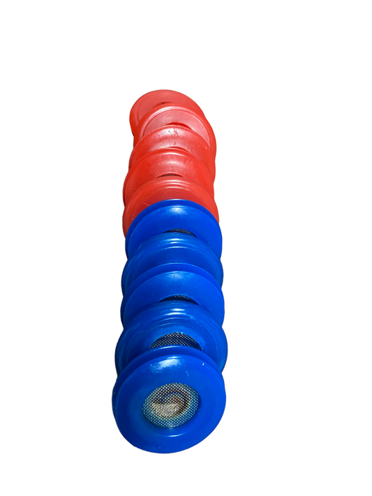 5 Red & 5 Blue Polyurethane Seal With Filter Gladhand 10 PACK | 10017RBF
