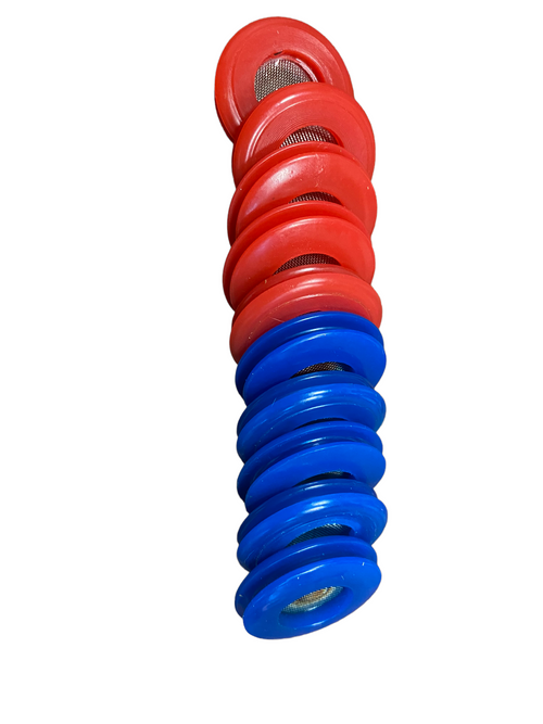5 Red & 5 Blue Polyurethane Seal With Filter Gladhand 10 PACK | 10017RBF RatchetStrap.Com
