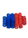 25 Red & 25 Blue Poly Seal With Filter Gladhand 50 PACK | 10017RBF RatchetStrap.Com