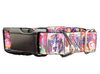 Rainbow Pup Portraits Nylon Dog Collar