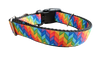 Rainbow Rays Nylon Dog Collar