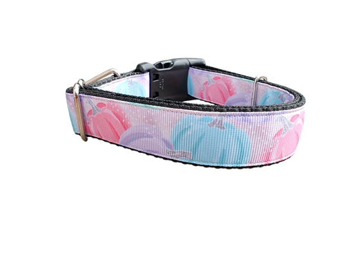 Pastel Pumpkins Nylon Dog Collar