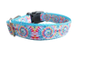 Light Rainbow Tie Dye Nylon Dog Collar