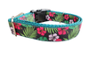 Tropical Flowers Nylon Dog Collar