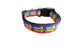 Rainbow Pride Paws Nylon Dog Collar