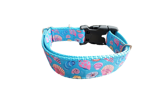 Seashells Nylon Dog Collar