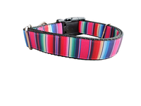 Pink Sarape Nylon Dog Collar