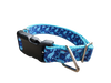 Blue Dinosaur Nylon Dog Collar