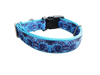 Blue Tie Dye Nylon Dog Collar