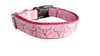 Pink Western Longhorn Nylon Dog Collar
