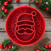 Santa Christmas eBowl Deep Slow Feeder Dog Bowl for Enrichment | USA Made