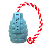 USA-K9 Grenade Shaped Rubber Dog Toy - Chew, Treat Dispenser & Tug Toy | USA