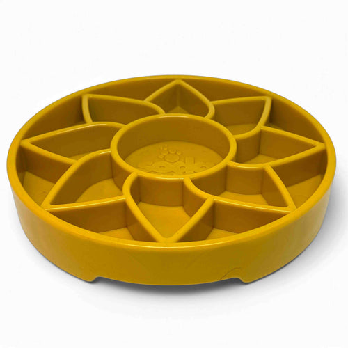 Sunflower eTray Shallow Slow Feeder Dog Bowl for Enrichment | USA Made