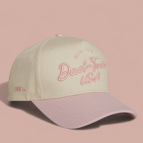 The "Dad-Town" Script Hat Light Pink - LAST CALL