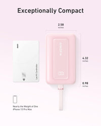 Anker Zolo Power Bank (10K, 30W) with a 5.4-inch (13.7 cm) built-in USB-C cable.