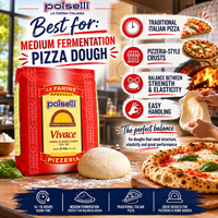 Polselli, Vivace Tipo 00 Pizza Flour, 11lb (5 kg)