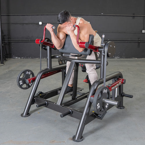 Power Leverage V2 Iso Lateral Biceps Curl / Preacher Curl - Muscle D Fitness