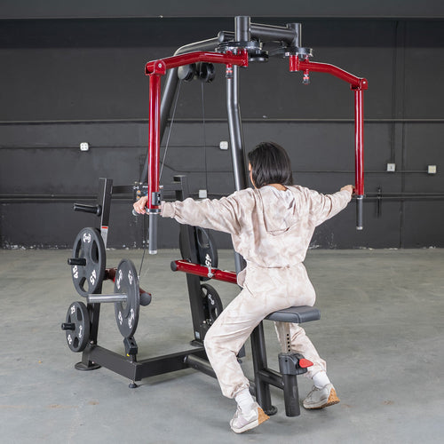 Power Leverage V2 Seated Pec Fly / Rear Delt Combo - Plate Loaded - Weight Storage Included