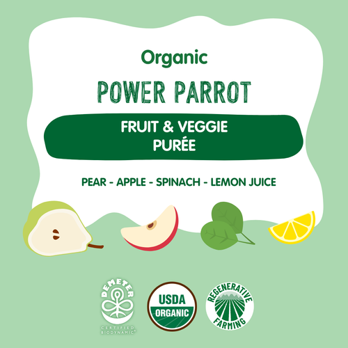 Organic Power Parrot Fruit & Veggie Purée