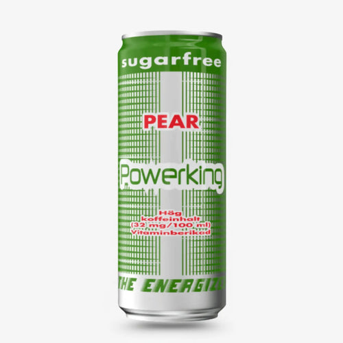 Powerking Sugar-Free Pear Energy Drink – Zero Sugar Imported Energy Drink from Sweden