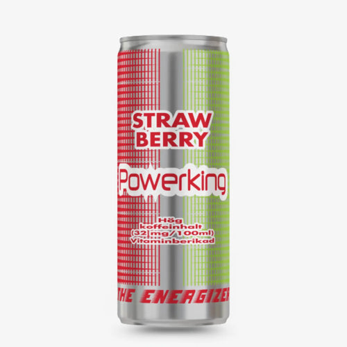 Powerking Strawberry Energy Drink – Imported Strawberry Energy Drink (Sweden)