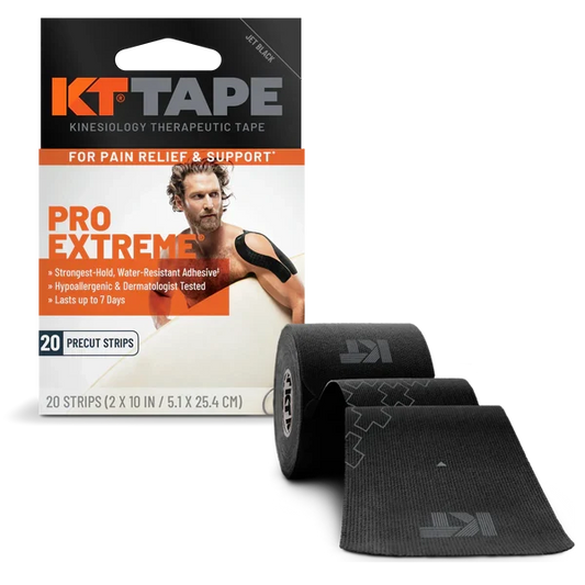 KT Tape Pro Extreme Kinesiology Tape, Black (Case of 8 x 20-Count Boxes)