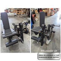 Pro Strength Leg Extension / Prone Leg Curl Combo - Muscle D Fitness - Plate Loaded Quad & Hamstring Machine