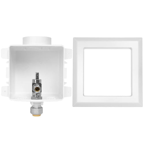1/2" Push fit Inlet, Toilet Outlet Box, with Installed 1/4 Turn Ball Valve Plumbingsell