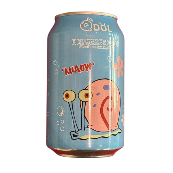 QDOL SpongeBob Citrus Flavor Sparkling Water - Gary (330ml) (China) 6-Pack