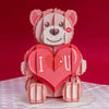 I Love U Bear Pop Up Card - 5" x 7"
