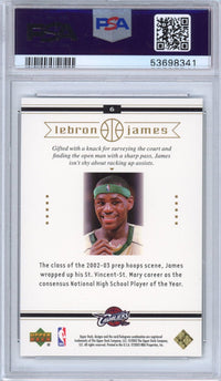 Graded 2003-04 Upper Deck LeBron James #6 Box Set Rookie RC Basketball Card PSA 9 Mint